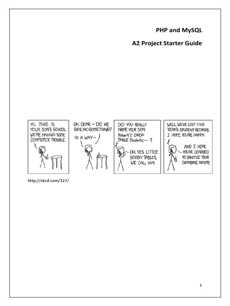 PHP and Mysql A2 Project Starter Guide | PDF | Php | Web Server