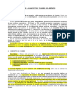 Teoria Del Estado Tema 1. Concepto y Teoria de Estado. El Estado y La Ciencia Politica.