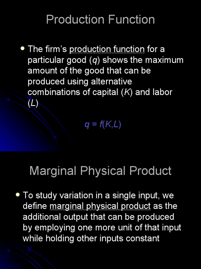 Production | PDF | Production Function | Labour Economics