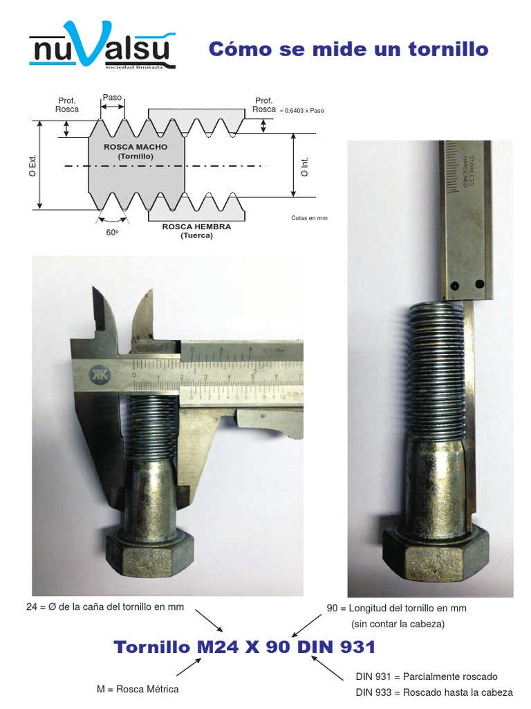 Cómo Se Mide Un Tornillo Tornillo Mecanizado