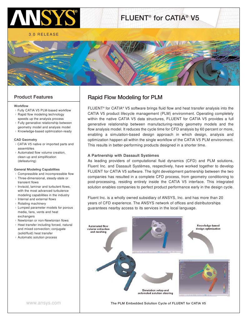 Fluent For Catia V5 PDF Product Lifecycle Computational Fluid