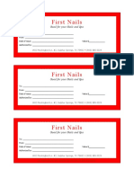 First Nails Gift Certificate