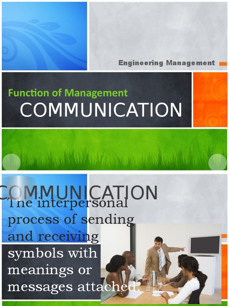 Function of Management: Communication | PDF | Code | Communication