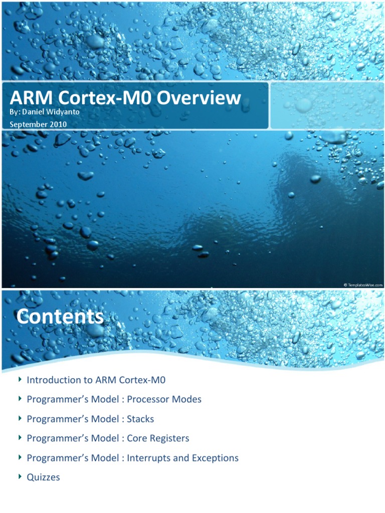 ARM CortexM0 Overview PDF Arm Architecture Thread