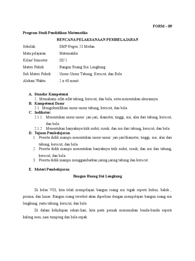 Form - 9 RPP SMP | PDF