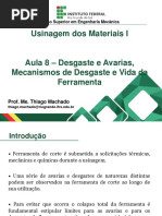 Usinagem Dos Materiais I - Aula 8