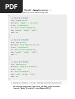 MongoDB Aggregate Exercise2