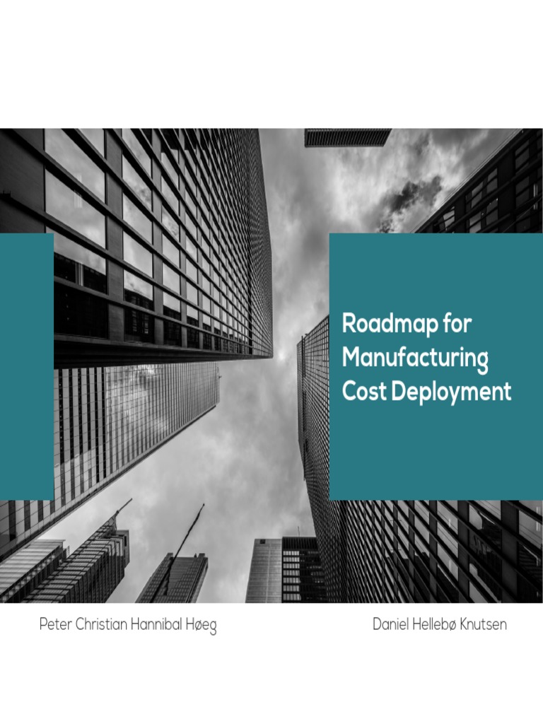 Manufacturing Cost Deployment Roadmap PDF Causality Data
