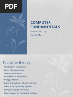 Computer Fundamentals: Presented by Geeta Mete