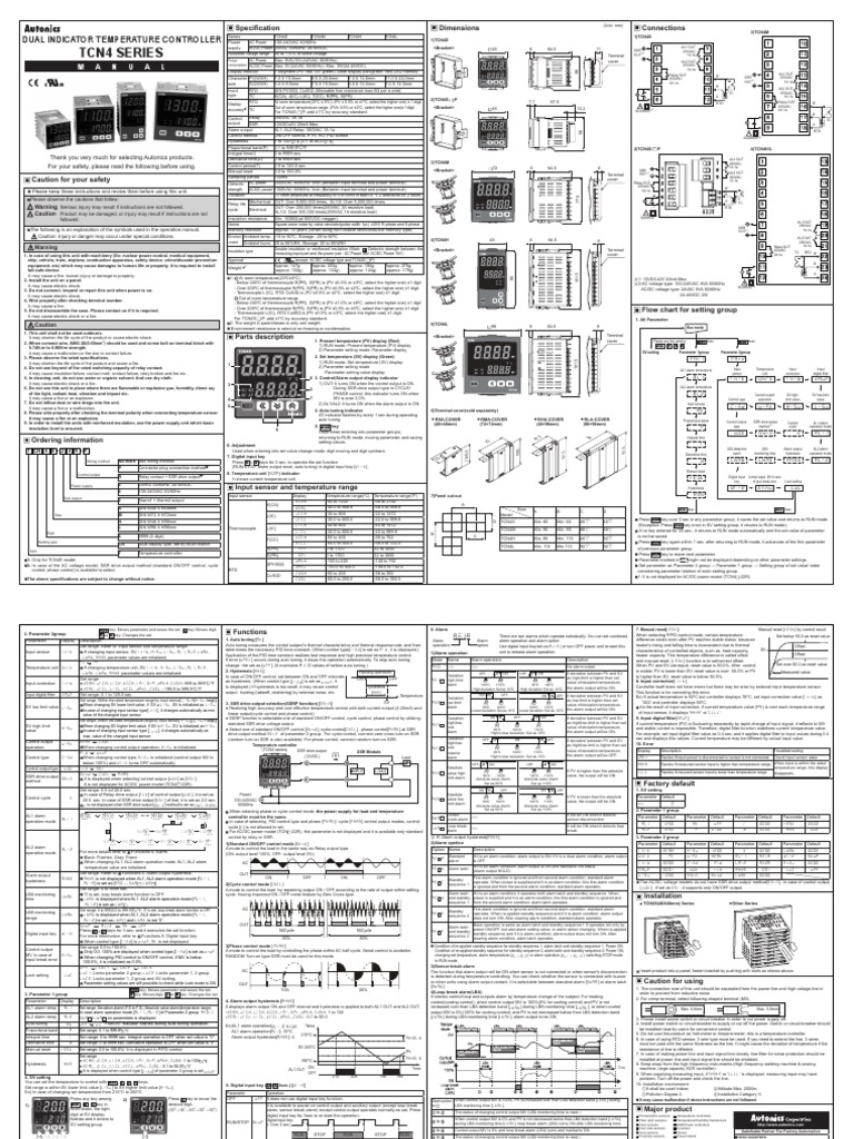 TCN4S Temperature Controller Manual | PDF | Thermocouple | Manufactured ...