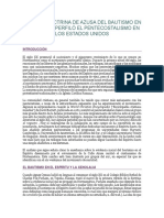 Cómo La Doctrina de Azusa Del Bautismo en El Espíritu Perfiló El Pentecostalismo en Los Estados Unidos