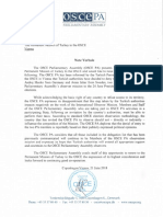 OSCE Letter On Observer Mission