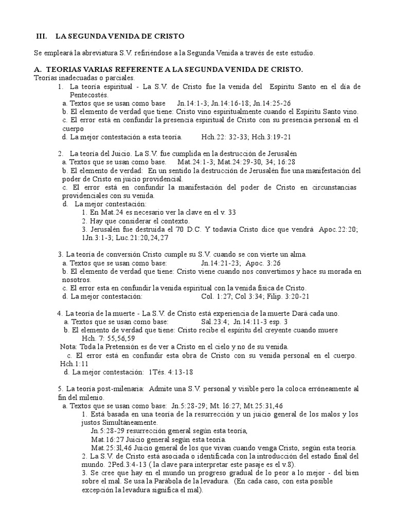 Teorías sobre la Segunda Venida de Cristo | PDF | Resurrección | Cristo ...