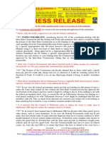 20180622-PRESS RELEASE MR G. H. Schorel-Hlavka O.W.B. ISSUE - Re Traffic Congestion and The Wrong Way To Go About, Etc, & The Constitution