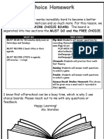 Homework Choice Boards 1