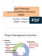 Project Planning - Work Breakdown Structure (WBS) : Heerkens - Chapter 9 PMBOK - Chapter 5