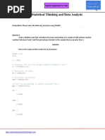 Statistics Homework for Matlab 1