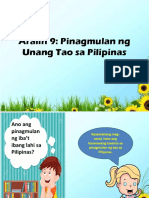 Aralin 9 Pinagmulan NG Unang Tao Sa Pilipinas