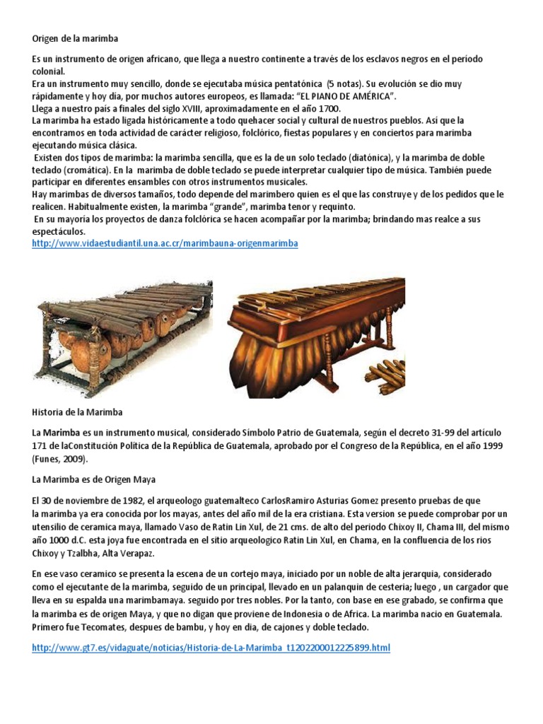 Origen de La Marimba (Recuperado Automáticamente) Guatemala