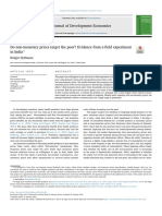 Do non-monetary prices target the poor? Evidence from a field experiment in India