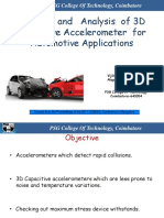 Design and Analysis of 3D Capacitive Accelerometer For Automotive Applications