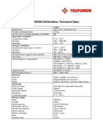 Technical Data Telefunken AED 2012 UK