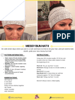 Messy Bun Hat Ii: Pattern Information Instructions