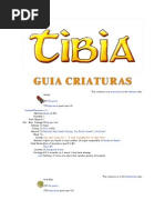 Criaturas - TIBIA