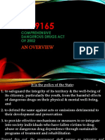 An Overview: Comprehensive Dangerous Drugs Act OF 2002