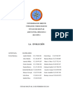 Trabajo de Biologia La Evolucion 1