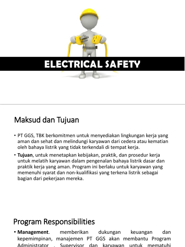 Program Keselamatan Listrik PT GGS TBK | PDF | Teknologi & Rekayasa
