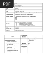 Day Date Syllabus Focus Theme Topic