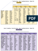 Term 2 Spelling Revision - Week 9 2f10