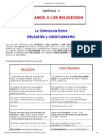 La diferencia entre religión y cristianismo