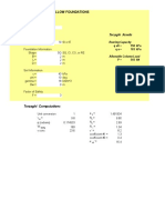 Terzaghi Results: Bearing Capacity of Shallow Foundations Terzaghi Method