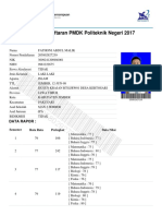 Bukti Pendaftaran PMDK Politeknik Negeri 2017: Data Diri
