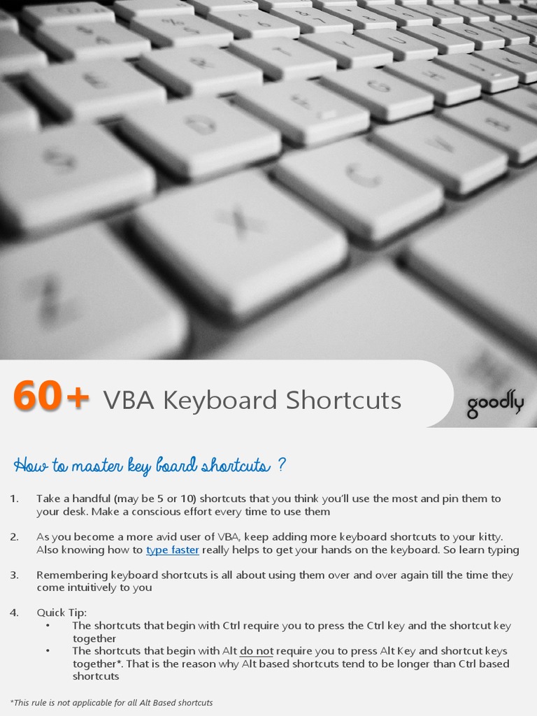 Master VBA Keyboard Shortcuts Guide | PDF | Visual Basic For ...