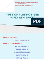 Use of Plastic Fibre in Fly Ash Brick