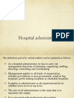 Hospital Administration: Roles and Responsibilities/TITLE