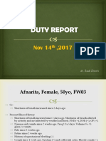 Duty Report, Afnarita (Dr. Rudi)