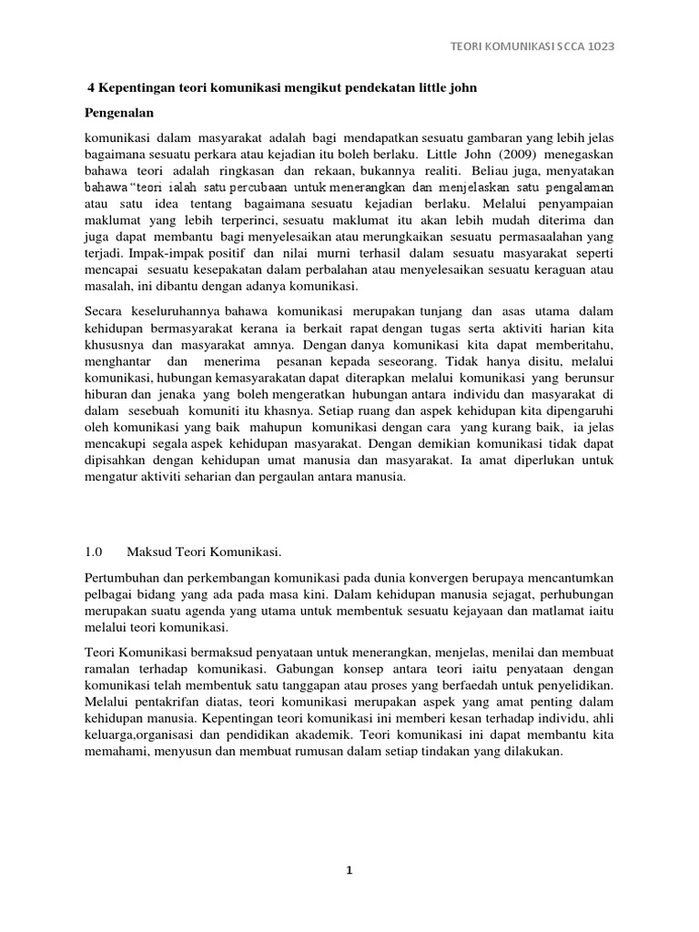 4 Kepentingan Komunikasi Kepada Masyarakat Pdf