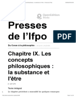 Du Coran à la philosophie - Chapitre IX. Les concepts philosophiques - la substance et l'être - Presses de l’Ifpo