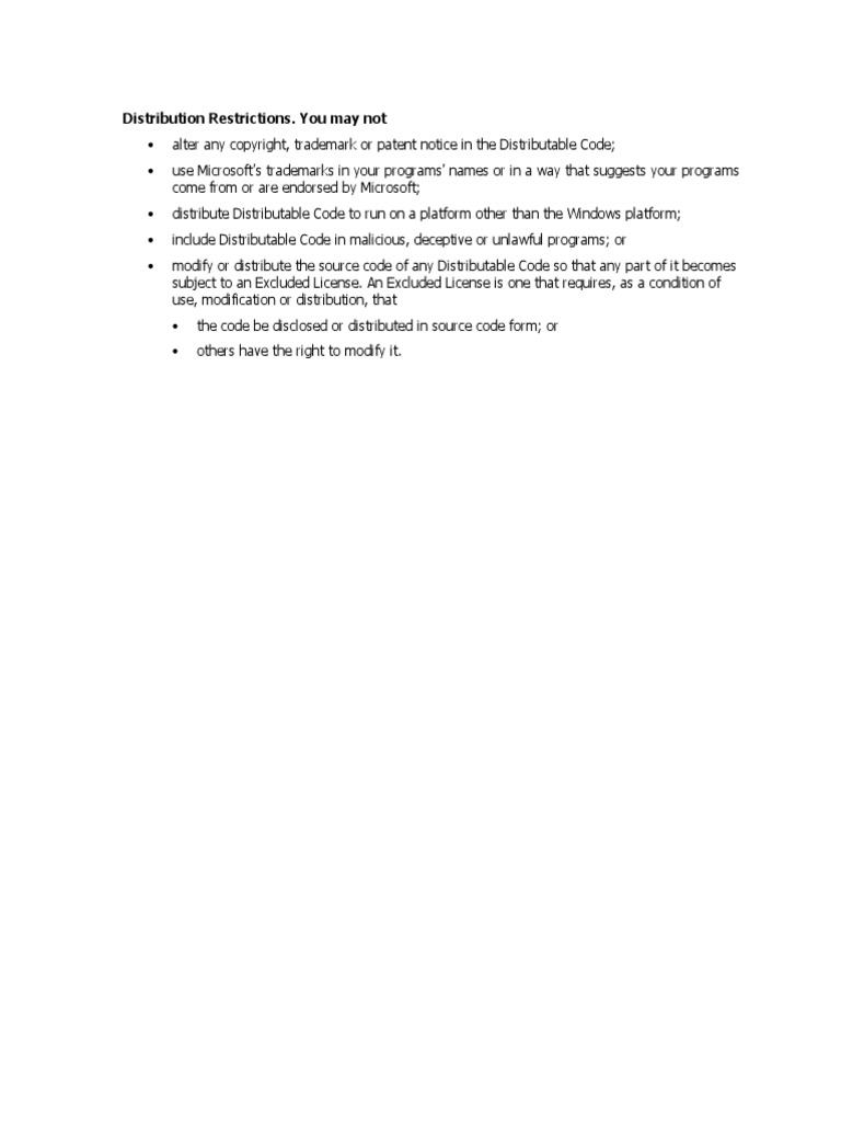 Distribution Restrictions PDF