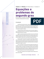 Equações do 2o grau: resolução e aplicações