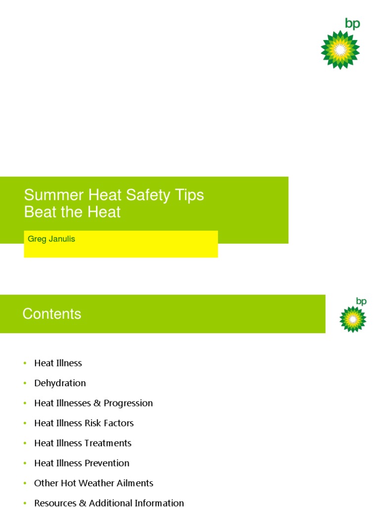 Summer Heat Safety Guidelines | PDF | Dehydration | Hyperthermia