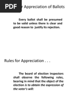 Rules For Appreciation