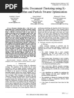 Improving Arabic Document Clustering Using K-Means Algorithm and Particle Swarm Optimization