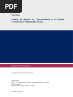 Ensino de música no conservatório e na banda filarmónica - prática de leitura