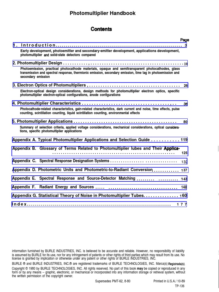 Photo Multiplier Handbook Photoelectric Effect - 
