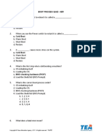 Boot Process Quiz - Key